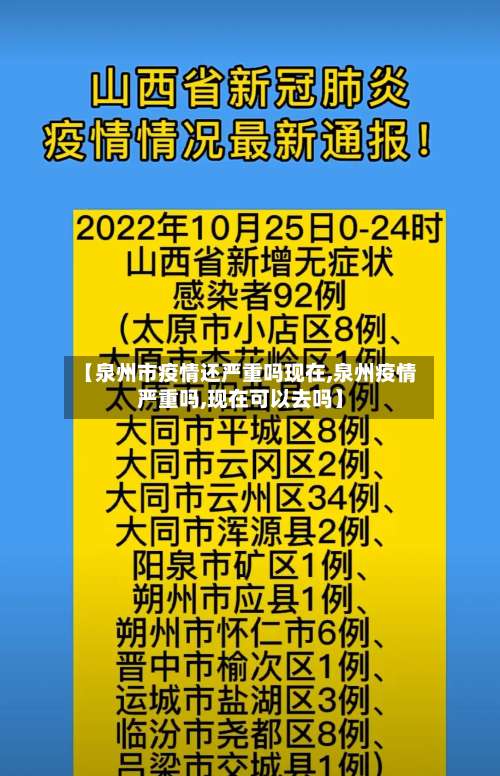 【泉州市疫情还严重吗现在,泉州疫情严重吗,现在可以去吗】-第1张图片