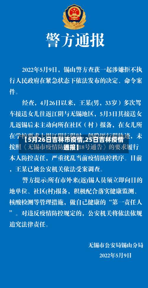 【5月26日吉林市疫情,25日吉林疫情通报】-第1张图片