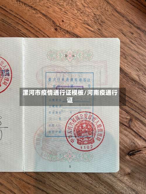 漯河市疫情通行证模板/河南疫通行证-第2张图片